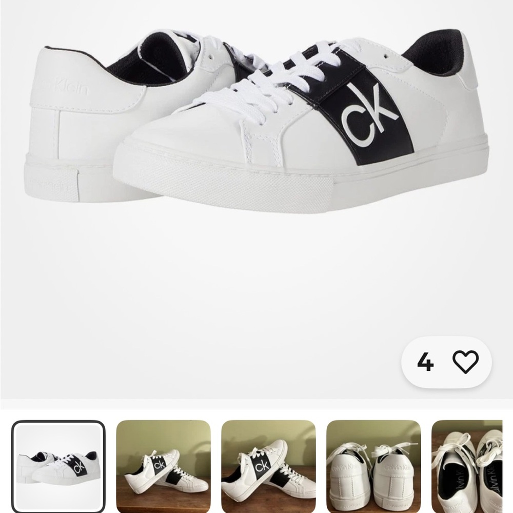 Calvin Klein White and Black Sneakers